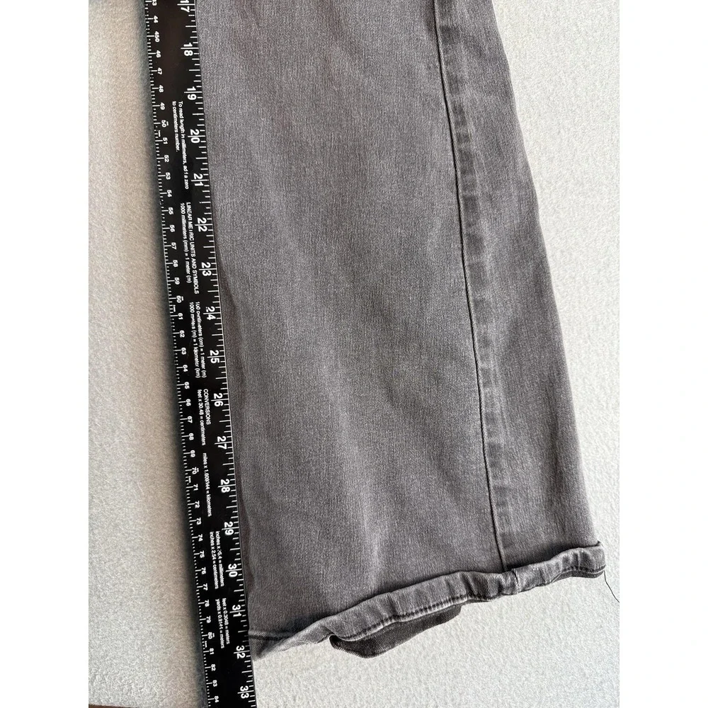 Free People Jeans Womens 28 Gray Dark Wash Mid Rise Flare Slim Stretch Denim